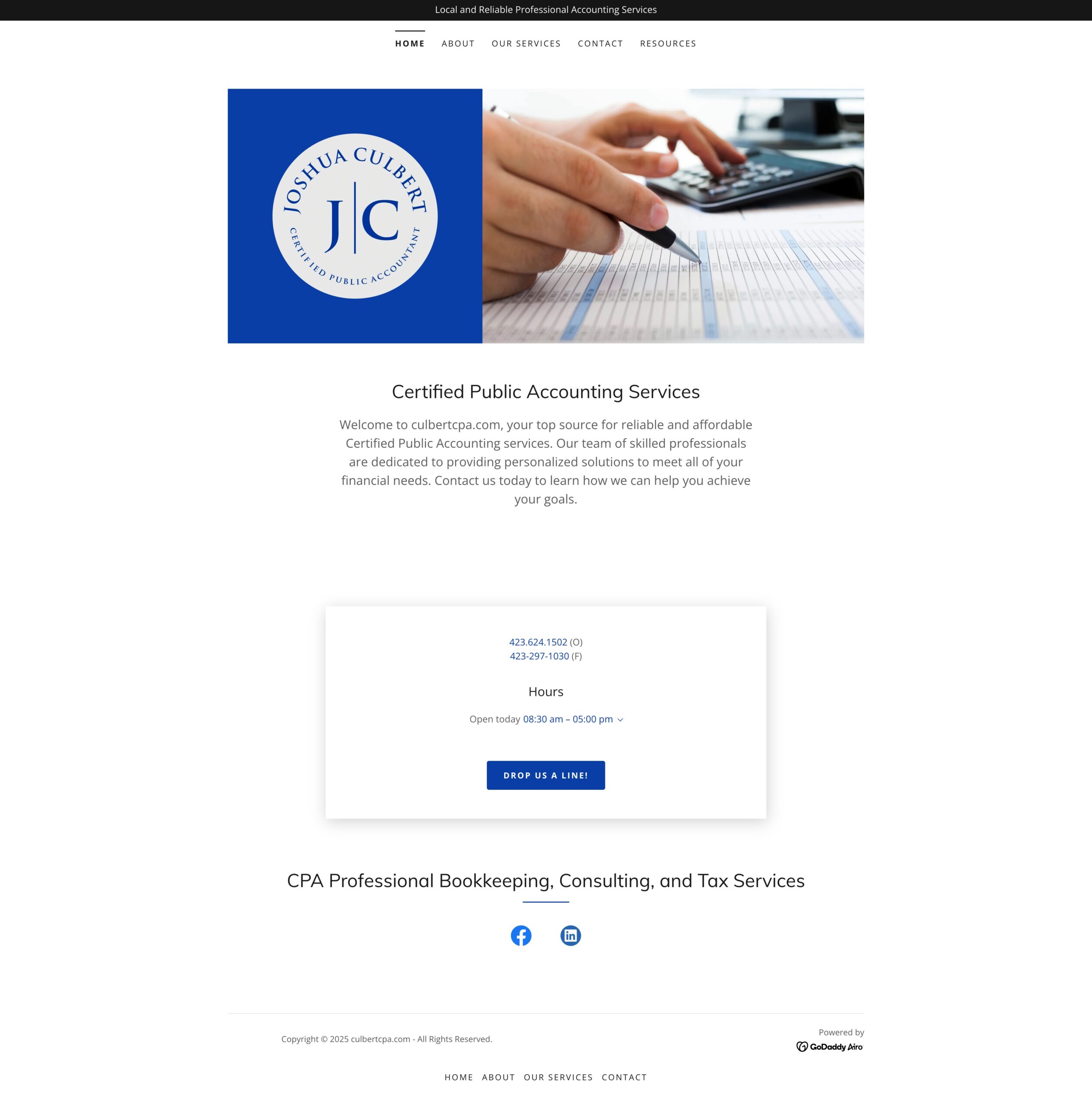 Culbert CPA Old Website